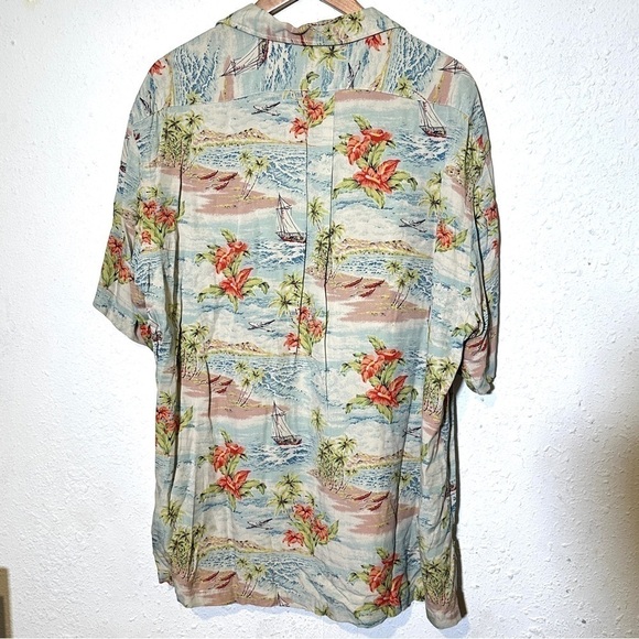 Polo Sport By Ralph Lauren Hawaiian Print Button Front Short Sleeve Top Sz XL M - Picture 7 of 12